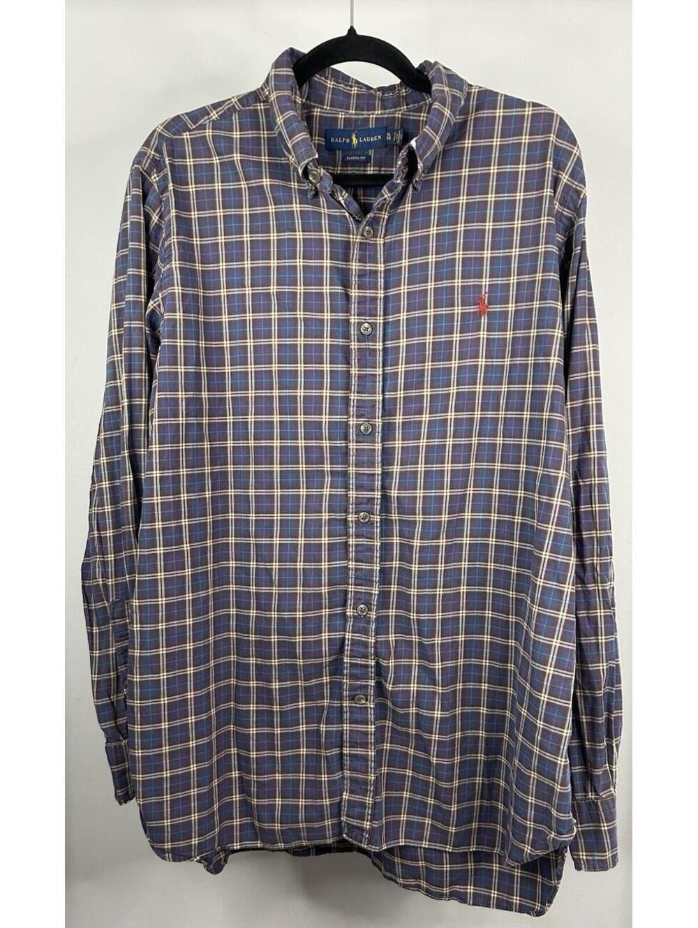 Polo Ralph Lauren Classic Fit Plaid Long Sleeve Button Down Shirt Men’s Size XL